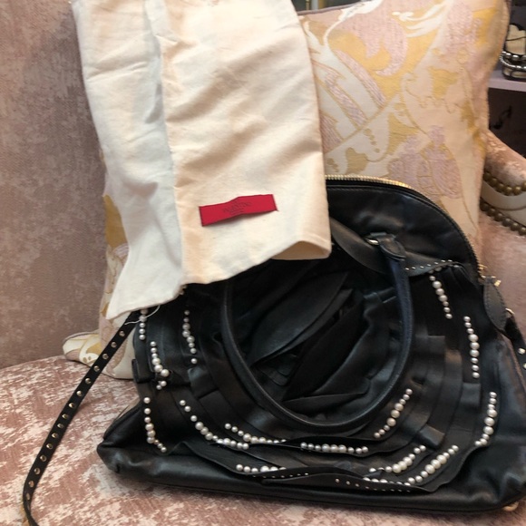 Elegant Black Studded Handbag - Picture 10 of 10